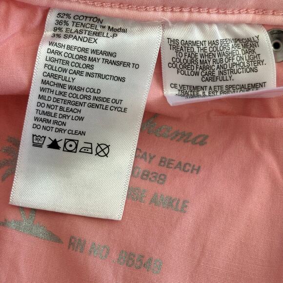 TOMMY BAHAMA Pink Boracay Beach High-Rise Ankle Jeans SIZE: 10 EUC - Picture 6 of 7